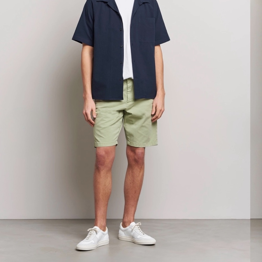 NN07 No Nationality Crown Twill Shorts 1005 Regular Fit in Pale Green 314 Sz 33